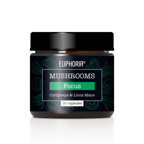 Euphoria Mushrooms Focus Blend Cordyceps & Lions Mane im Mellow Peaks CBD Smartshop, Q24 Imst, Österreich kaufen