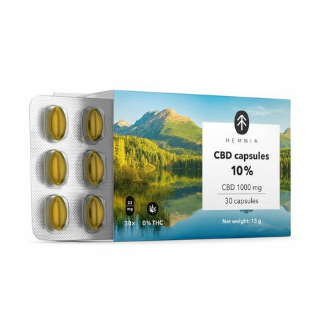 Hemnia CBD Kapseln 10%, 1000 mg, 30 Stück im Mellow Peaks CBD Smartshop, Q24 Imst, Österreich kaufen