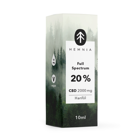 Hemnia Vollspektrum CBD Hanföl 20%, 2000 mg, 10 ml im Mellow Peaks CBD Smartshop, Q24 Imst, Österreich kaufen