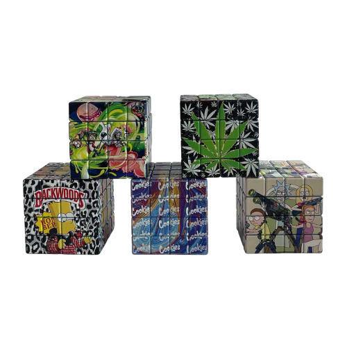 Aluminium Magic Square Grinder Mixed design 4 parts Suprise!