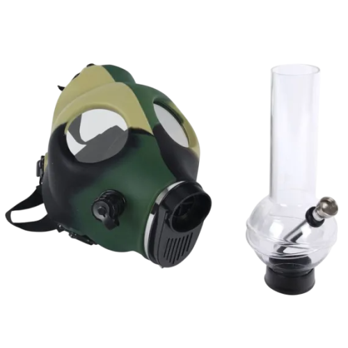 Gasmaske Bong Camouflage/transparent
